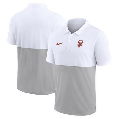 Men's San Francisco Giants White Gray Patchwork Polo