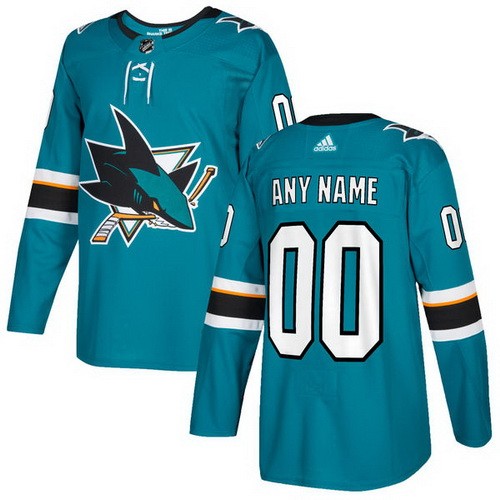 Men's San Jose Sharks Customized Blue Authentic Jersey