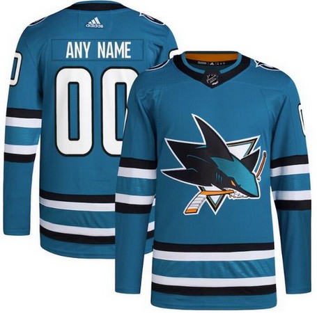 Men's San Jose Sharks Customized Teal 2023 Authentic Jersey