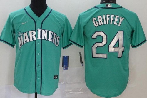 Men's Seattle Mariners #24 Ken Griffey Green 2020 Cool Base Jersey