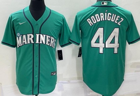 Men's Seattle Mariners #44 Julio Rodriguez Green Cool Base Jersey
