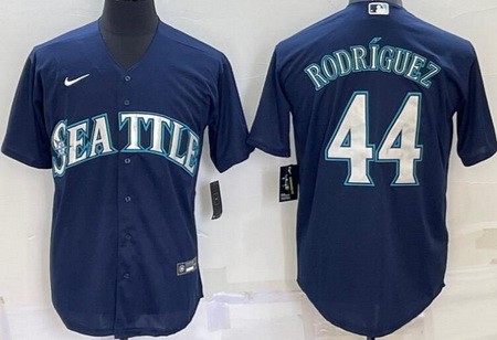 Men's Seattle Mariners #44 Julio Rodriguez Navy Cool Base Jersey