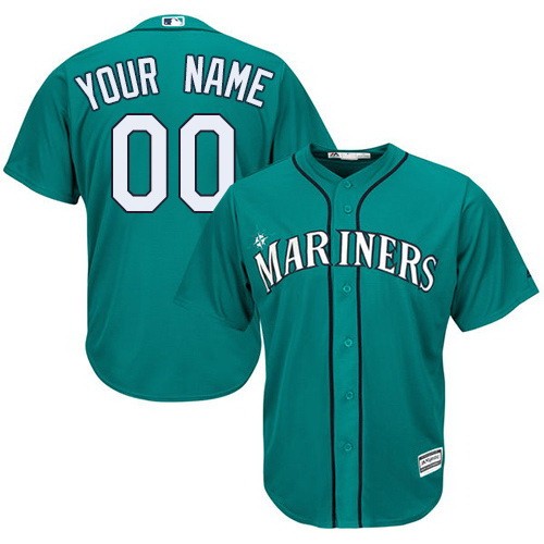 Men's Seattle Mariners Customized Green Cool Base Jersey
