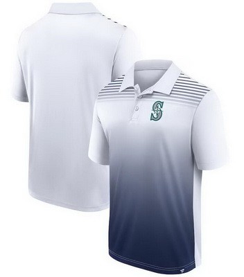 Men's Seattle Mariners White Navy Sandlot Game Polo
