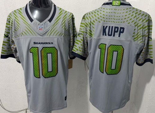 Men's Seattle Seahawks #10 Cooper Kupp Limited Gray Rivalries FUSE Vapor Jersey