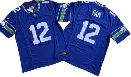 Men's Seattle Seahawks #12 Fan Limited Blue FUSE Vapor Jersey