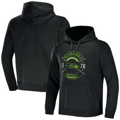Men's Seattle Seahawks Black x Darius Rucker Collection 2 Hit Pullover Hoodie