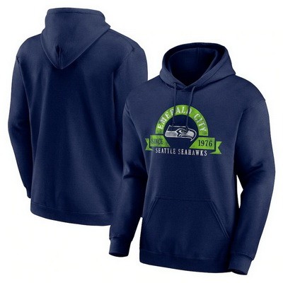 Men's Seattle Seahawks Navy Utility Pullover Hoodie