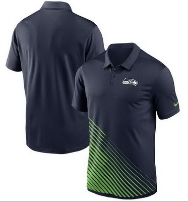 Men's Seattle Seahawks Navy Vapor Performance Polo