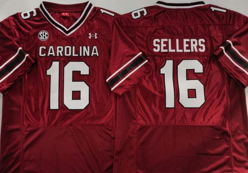 Men's South Carolina Gamecocks #16 LaNorris Sellers Red College Football Jersey