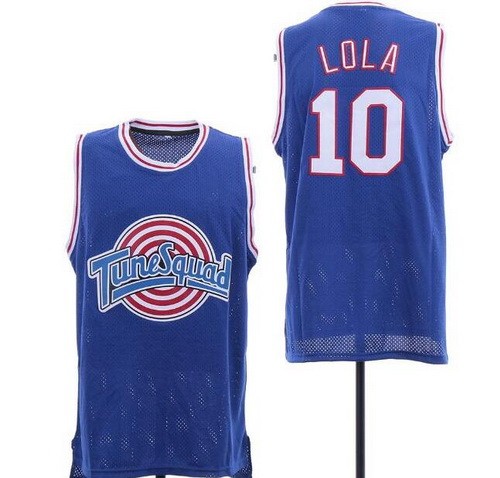 Men's Space Jam Tune Squad #10 Lola Bunny Blue Basketball Jersey