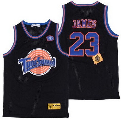 Men's Space Jam Tune Squad #23 LeBron James Black 2020 Swingman Basketball Jersey