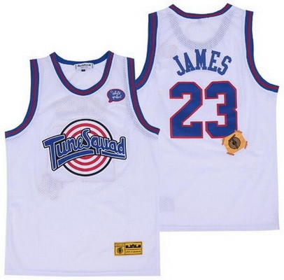 Men's Space Jam Tune Squad #23 LeBron James White 2020 Swingman Basketball Jersey