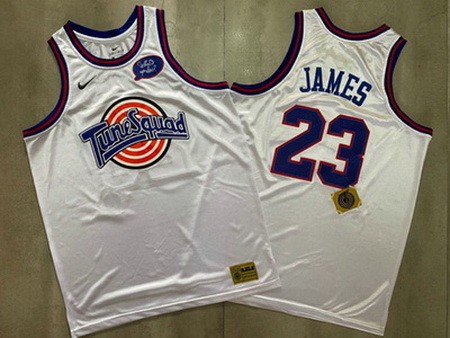 Men's Space Jam Tune Squad #23 Michael Jordan White 2020 Authentic Basketball Jersey
