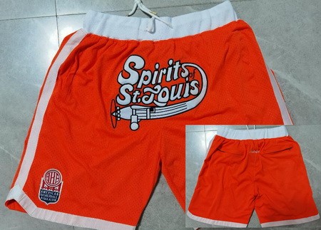 Men's Spirit of St Louis Orange ABA Just Don Shorts