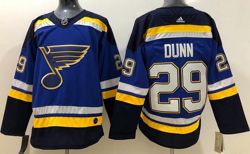 Men's St Louis Blues #29 Vince Dunn Blue Jersey