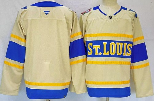 Men's St Louis Blues Cream 2025 Winter Classic Authentic Jersey