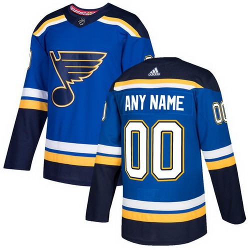 Men's St Louis Blues Customized Blue Authentic Jersey