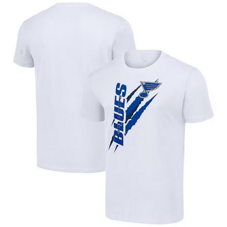 Men's St Louis Blues Starter White Color Scratch T Shirt