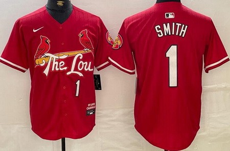 Men's St Louis Cardinals #1 Ozzie Smith Red 2024 City Connect Limited Jersey