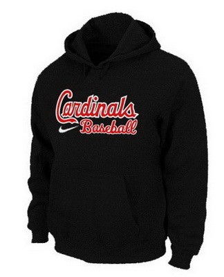 Men's St Louis Cardinals Black Printed Pullover Hoodie