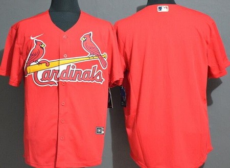 Men's St Louis Cardinals Blank Red Cool Base Jersey
