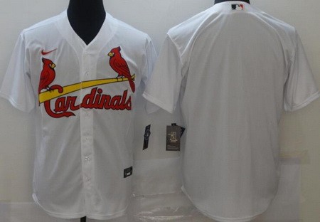 Men's St Louis Cardinals Blank White Cool Base Jersey