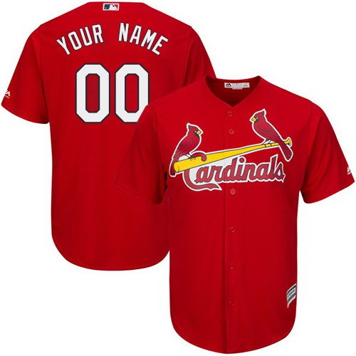 Men's St Louis Cardinals Customized Red Cool Base Jersey