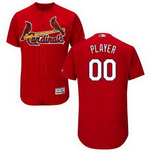 Men's St Louis Cardinals Customized Red FlexBase Jersey
