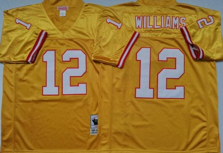 Men's Tampa Bay Buccaneers #12 Doug Williams Yellow Throwback Jersey