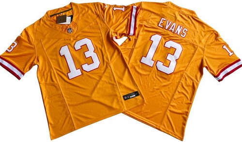 Men's Tampa Bay Buccaneers #13 Mike Evans Limited Yellow Throwback FUSE Vapor Jersey