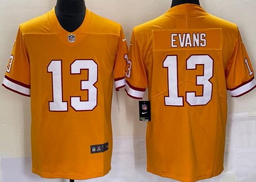 Men's Tampa Bay Buccaneers #13 Mike Evans Limited Yellow Throwback Vapor Jersey