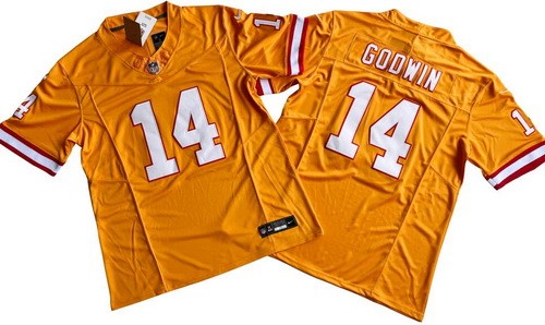 Men's Tampa Bay Buccaneers #14 Chris Godwin Limited Yellow Throwback FUSE Vapor Jersey