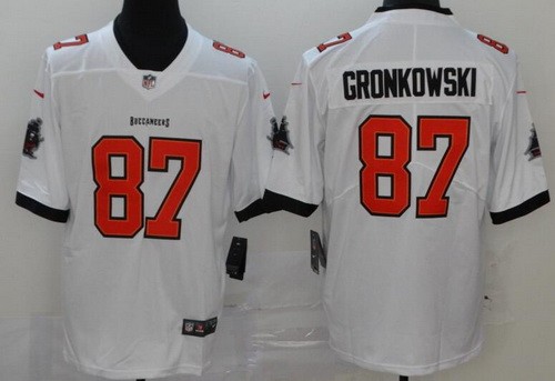Men's Tampa Bay Buccaneers #87 Rob Gronkowski Limited White Vapor Untouchable Jersey