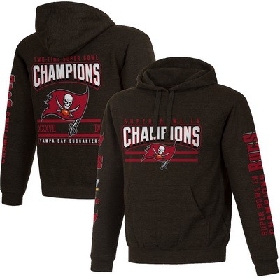 Men's Tampa Bay Buccaneers Black 2021 Super Bowl LV Champions Pullover Hoodie 210303