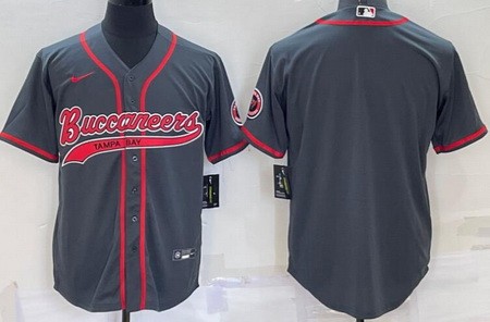 Men's Tampa Bay Buccaneers Blank Pewter Baseball Jersey