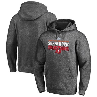 Men's Tampa Bay Buccaneers Gray 2021 Super Bowl LV Champions Pullover Hoodie 210313