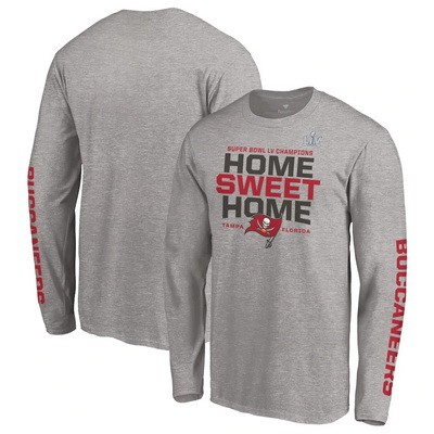 Men's Tampa Bay Buccaneers Gray 2021 Super Bowl LV Champions T-Shirt 210310