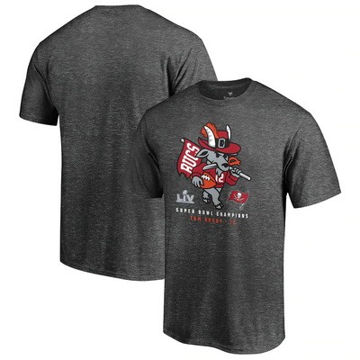 Men's Tampa Bay Buccaneers Gray 2021 Super Bowl LV Champions T-Shirt 210315