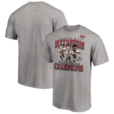 Men's Tampa Bay Buccaneers Gray 2021 Super Bowl LV Champions T-Shirt 210355
