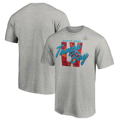 Men's Tampa Bay Buccaneers Gray 2021 Super Bowl LV T-Shirt 210359