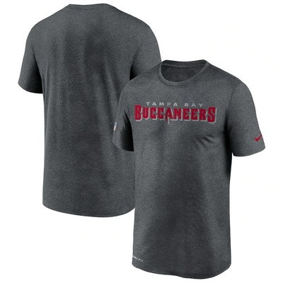 Men's Tampa Bay Buccaneers Gray Sideline Impact Legend Performance T Shirt 541