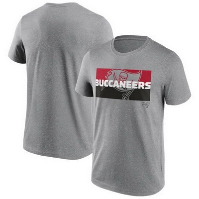 Men's Tampa Bay Buccaneers Gray Square Off Tri Blend T Shirt