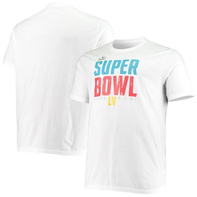 Men's Tampa Bay Buccaneers White 2021 Super Bowl LV T-Shirt 210337