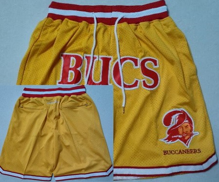 Men's Tampa Bay Buccaneers Yellow Throwback Just Don Shorts