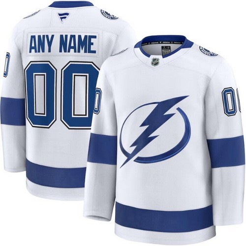 Men's Tampa Bay Lightning Customized White Fanatics Authentic Jersey