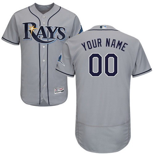 Men's Tampa Bay Rays CustomizedGray FlexBase Jersey