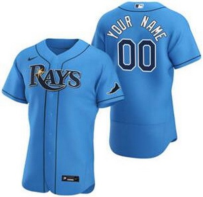 Men's Tampa Bay Rays CustomizedLight Blue Authentic Jersey