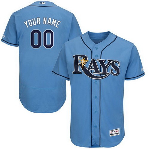 Men's Tampa Bay Rays CustomizedLight Blue FlexBase Jersey