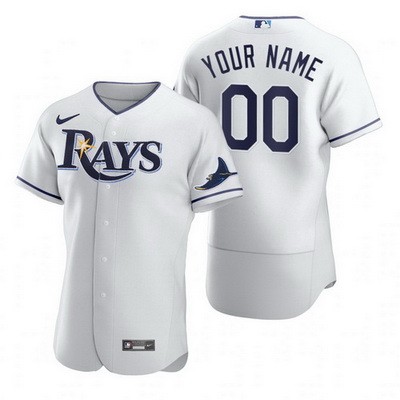 Men's Tampa Bay Rays CustomizedWhite 2020 FlexBase Jersey